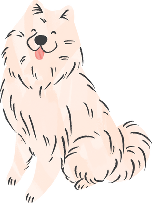 Cute Handdrawn Samoyed